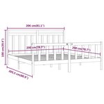 vidaXL Cadre de lit Blanc Bois de pin massif 200x200 cm