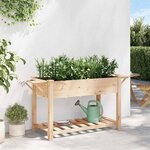 vidaXL Cache-pot de jardin avec étagère Beige 155 x 59 x 76.5 cm