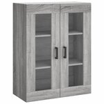 vidaXL Buffet haut Sonoma gris 69 5x34x180 cm Bois d'ingénierie