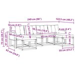 vidaXL Ensemble de canapés d'extérieur 6 pc Naturel et noir
