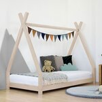 Lit tipi enfant NAKANA 80 x 160 beige