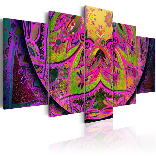 Tableau - mandala: pink power l x h en cm 200x100