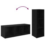 vidaXL Meuble TV 4 Pièces Chêne Noir Bois Ingénieur