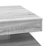 vidaXL Table basse rotative à 360 degrés sonoma gris 70x70x34 5 cm