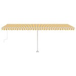 vidaXL Auvent automatique sur pied 600x350 cm Jaune/Blanc