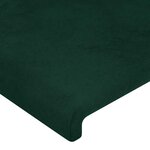 vidaXL Tête de lit avec oreilles Vert foncé 93x23x78/88 cm Velours