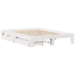 vidaXL Cadre de lit sans matelas blanc 140x190 cm bois de pin massif