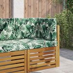 vidaXL Coussin de canapé d'extérieur 3 Pièces Motif feuille Polyester