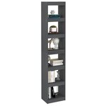 vidaXL Bibliothèque/Séparateur de pièce Gris 40x30x199 cm Pin massif