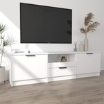 vidaXL Meuble TV Blanc 140x35x40 cm Bois d'ingénierie