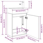 vidaXL Meuble de salle de bain avec robinet Chêne Sonoma