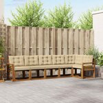 vidaXL Ensemble de canapés d'extérieur 6 Pièces Naturel et Beige