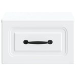 vidaXL Cabinet de chevet mural 2 pc Blanc 34 5 x 33 x 20 cm