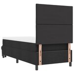 vidaXL Lit à Sommier avec Matelas et Banc Noir 100x200 cm Tissu