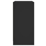 vidaXL Armoire latérale avec portes en verre noir 68x37x75 5 cm