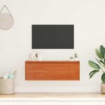vidaXL Meuble mural Marron cire 100 x 30 x 35 cm Bois massif en pin