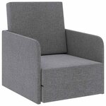 vidaXL Fauteuil convertible gris clair tissu