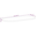 vidaXL Dessus de table 140x50x3 8 cm ovale bois massif de manguier