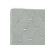 Tête de lit vidaXL en velours gris clair matelassée avec des boutons en cristal de 200 cm
