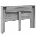 vidaXL Cabinet de Tête de Lit avec LED Gris Sonoma Bois d'ingénierie