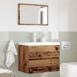 vidaXL Ensemble de mobilier de salle de bain 2 Pièces Bois Ancien
