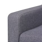 vidaXL Canapé à 2 places Tissu Gris