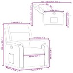 vidaXL Fauteuil inclinable Marron Velours