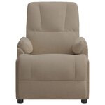 vidaXL Fauteuil de massage taupe similicuir daim