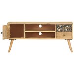 vidaXL Meuble TV 100x30x45 cm bois massif de manguier