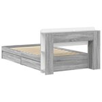vidaXL Cadre de lit avec rangement avec tiroir Sonoma gris 90 x 200 cm