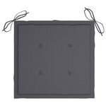 vidaXL Chaises pliables de jardin avec coussins lot de 4 Teck solide