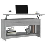 vidaXL Table basse sonoma gris 102x50x52 5 cm bois d'ingénierie