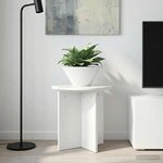 vidaXL Support de Plante 2 pièces Blanc brillant 40 x 40 x 40 cm