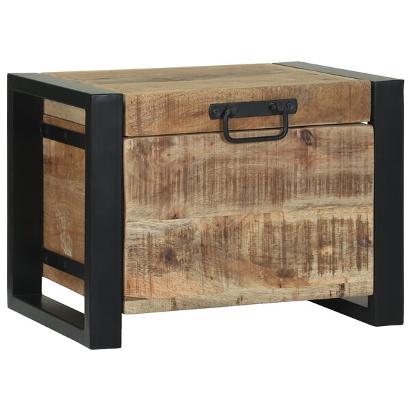 Coffres de rangement vidaXL 40x30x30cm en bois de manguier massif et métal