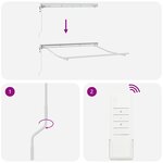 vidaXL Cadre de auvent Blanc 2.5 x 2 m Acier thermolaqué  aluminium