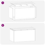 vidaXL Banc de jardin Anthracite 80 x 40 x 43 cm Acier