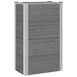 vidaXL Jardinière surélevée Gris 50 x 30 x 82 cm WPC et Aluminium