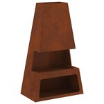 vidaXL Braise Marron 60 x 35 x 100 cm Acier patiné