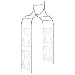 vidaXL Arche de jardin Design de piquet plantes grimpantes Vert foncé
