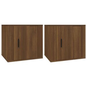 vidaXL Tables de chevet 2 Pièces Chêne marron 50x39x47 cm
