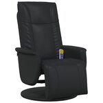 vidaXL Fauteuil de massage pivotant Noir 71 x 90 x 105 cm Simili cuir