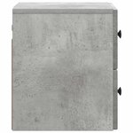 vidaXL Cabinet de chevet mural Gris béton 33 x 34 5 x 40 cm