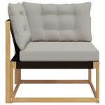 vidaXL Canapé d'angle extérieur Bois d'Acacia Massif Blanc