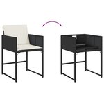 vidaXL Ensemble à manger de jardin coussins 5Pièces Noir Résine tressée