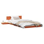 vidaXL Cadre de lit Marron 80 x 200 cm bois