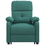 vidaXL Fauteuil inclinable électrique Vert foncé Tissu