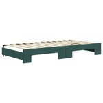 vidaXL Lit de jour et gigogne et matelas vert foncé 100x200 cm velours