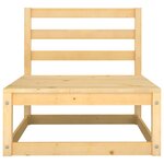 vidaXL Salon de jardin 2 Pièces avec coussins Bois de pin massif