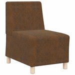 vidaXL Fauteuil 2 Pièces Marron 55 x 74 x 82 cm Cuir suédé faux
