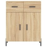 vidaXL Buffet haut Chêne sonoma 69 5x34x180 cm Bois d'ingénierie
